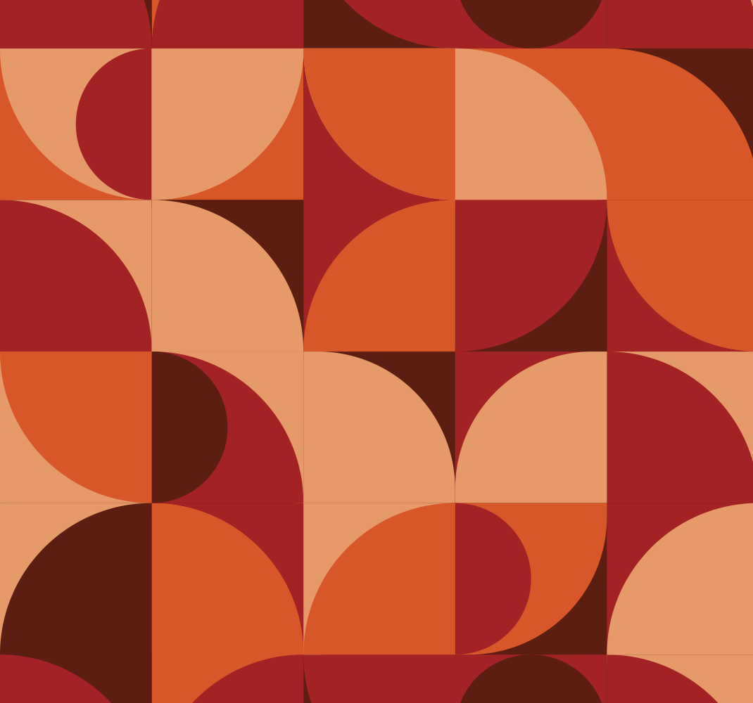 Tapis vinyle orange imprimé rétro rouge - TenStickers