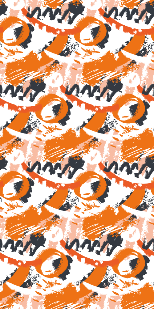 Tapis vinyle orange coups de pinceau aquarelle orange - TenStickers