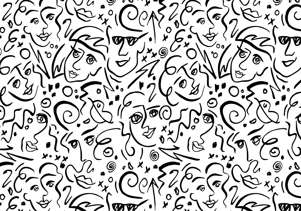 Tapis vinyle noir art graffiti noir et blanc - TenStickers