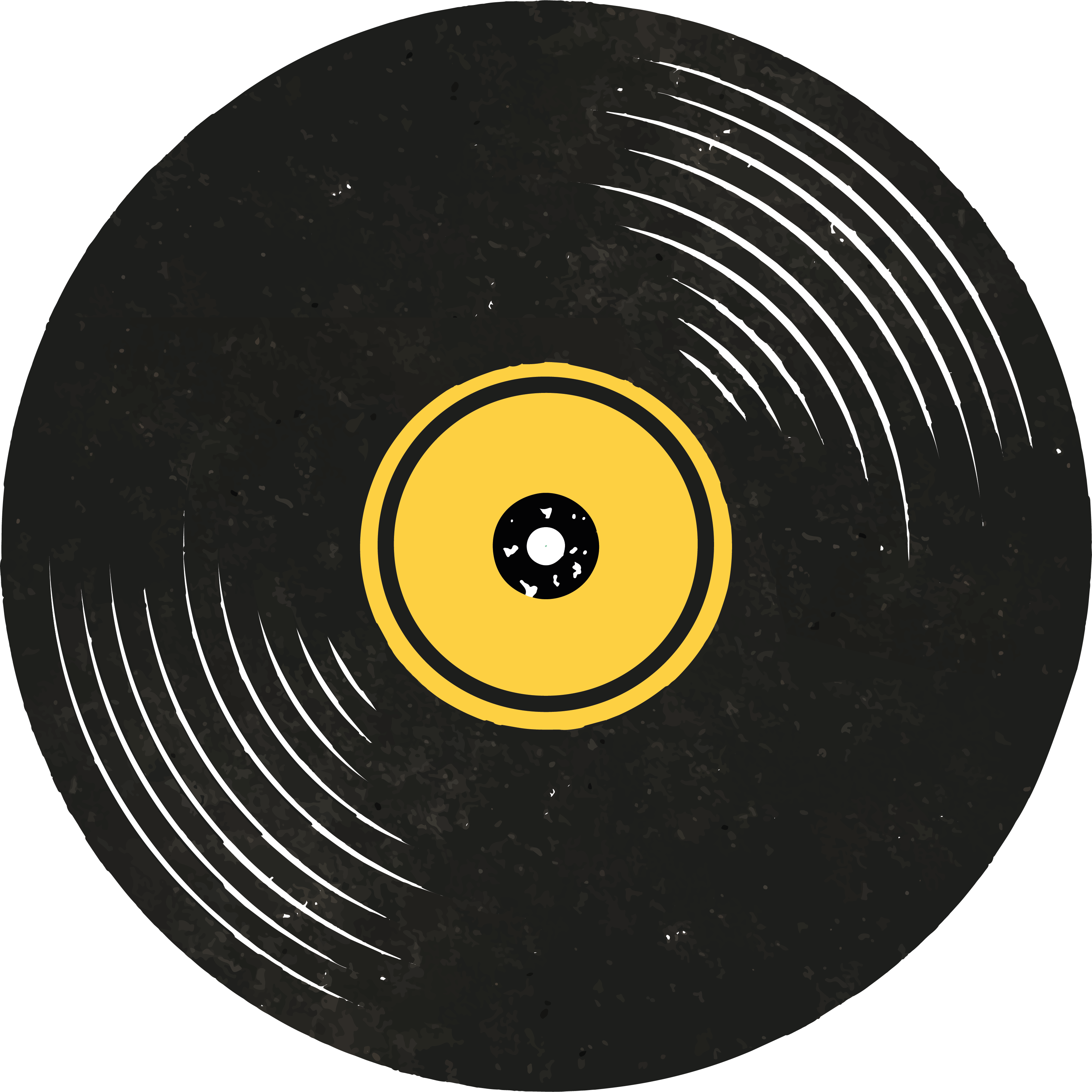 Tapis vinyle noir disques vinyles vintage - TenStickers