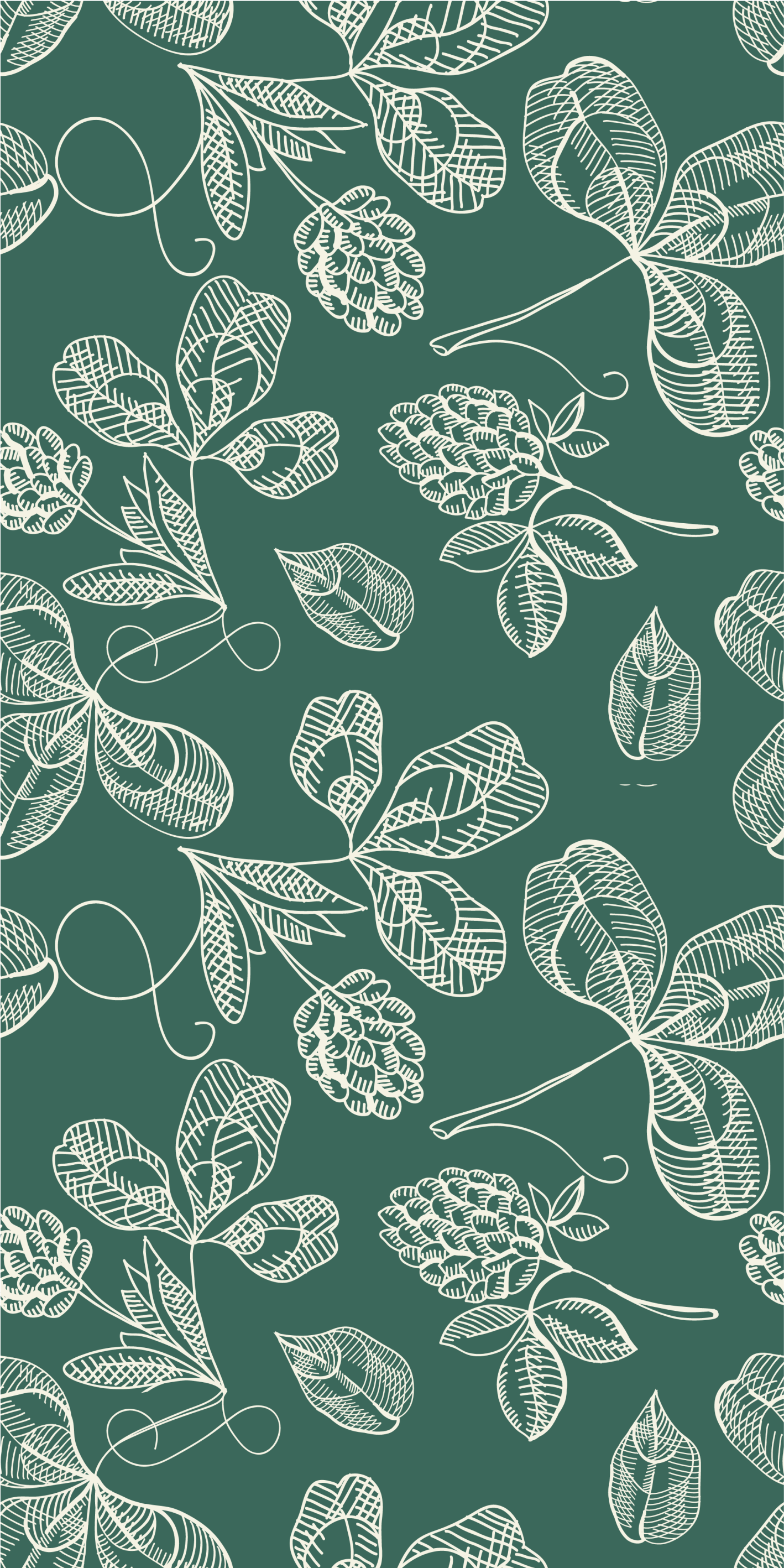 Tapis vinyle vert dessin de feuille verte - TenStickers