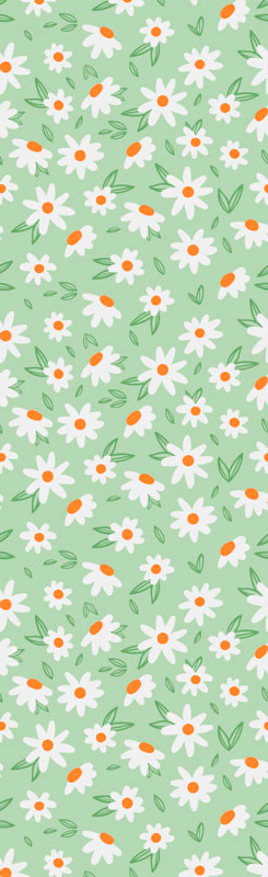 Tapis vinyle vert fleurs margarita - TenStickers
