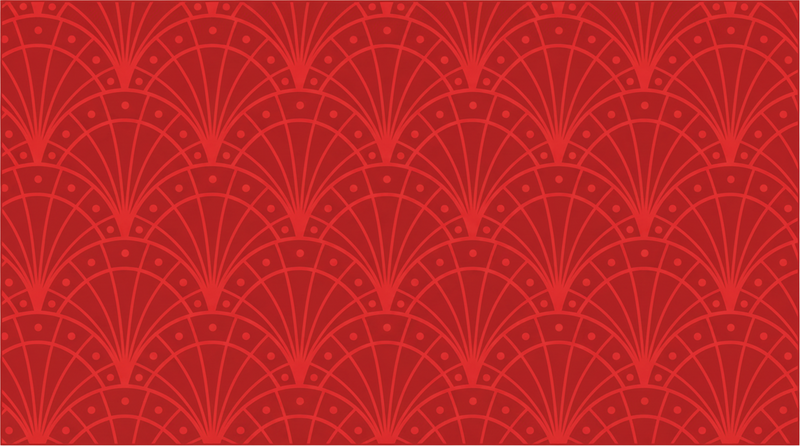 Tapis vinyle rouge art déco élégant - TenStickers