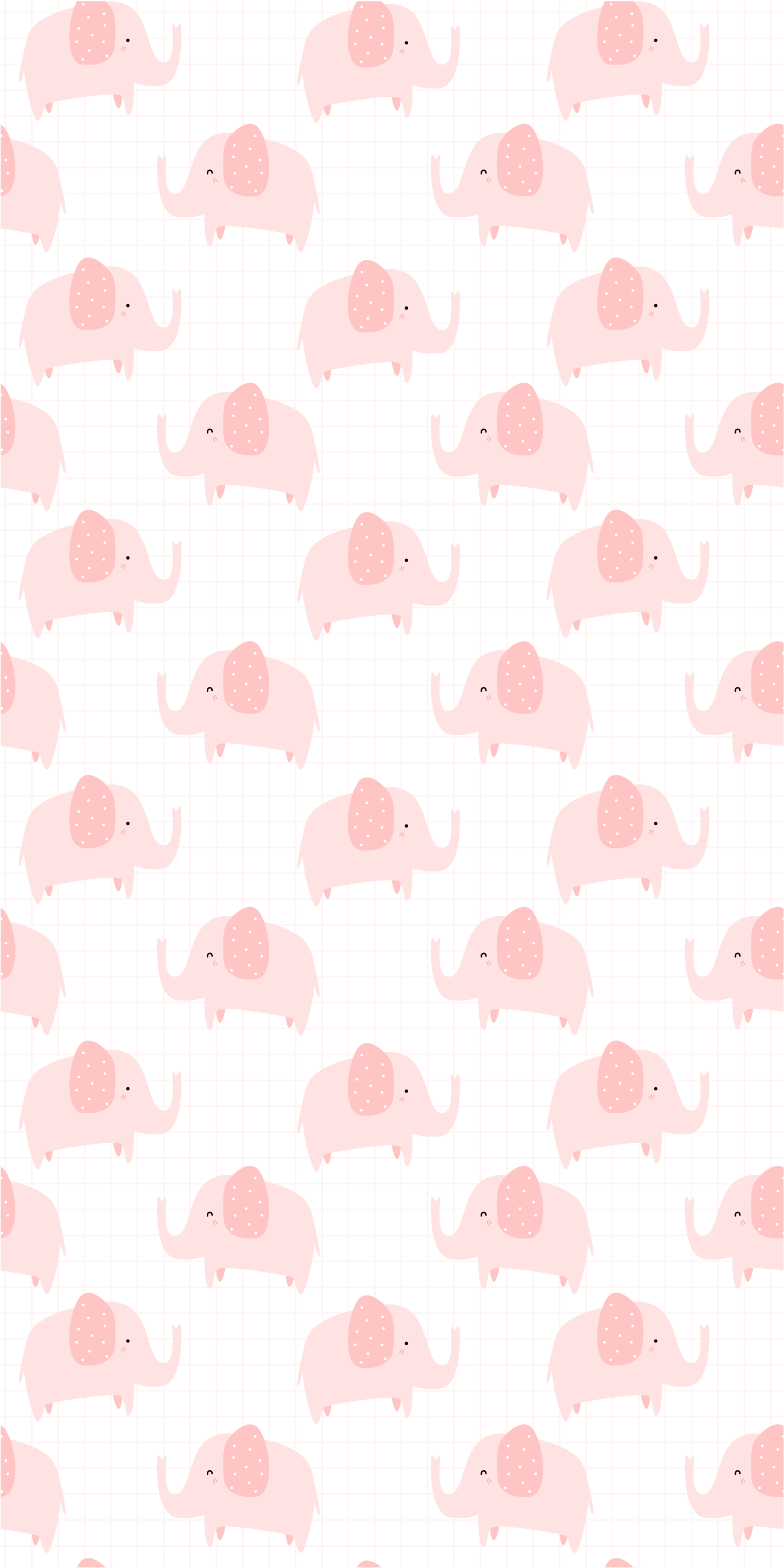Tapis vinyle rose éléphants roses - TenStickers