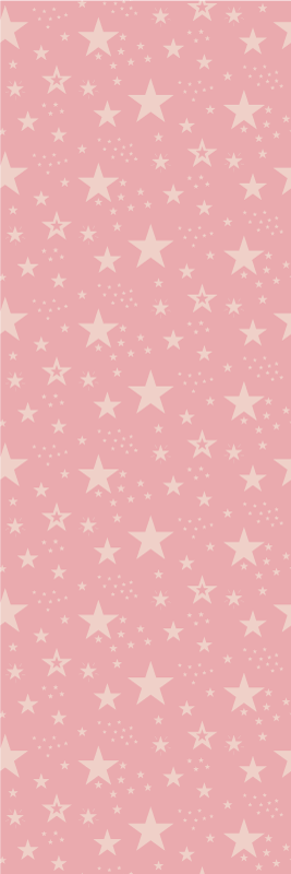 Tapis vinyle rose étoiles roses sur fond rose foncé - TenStickers