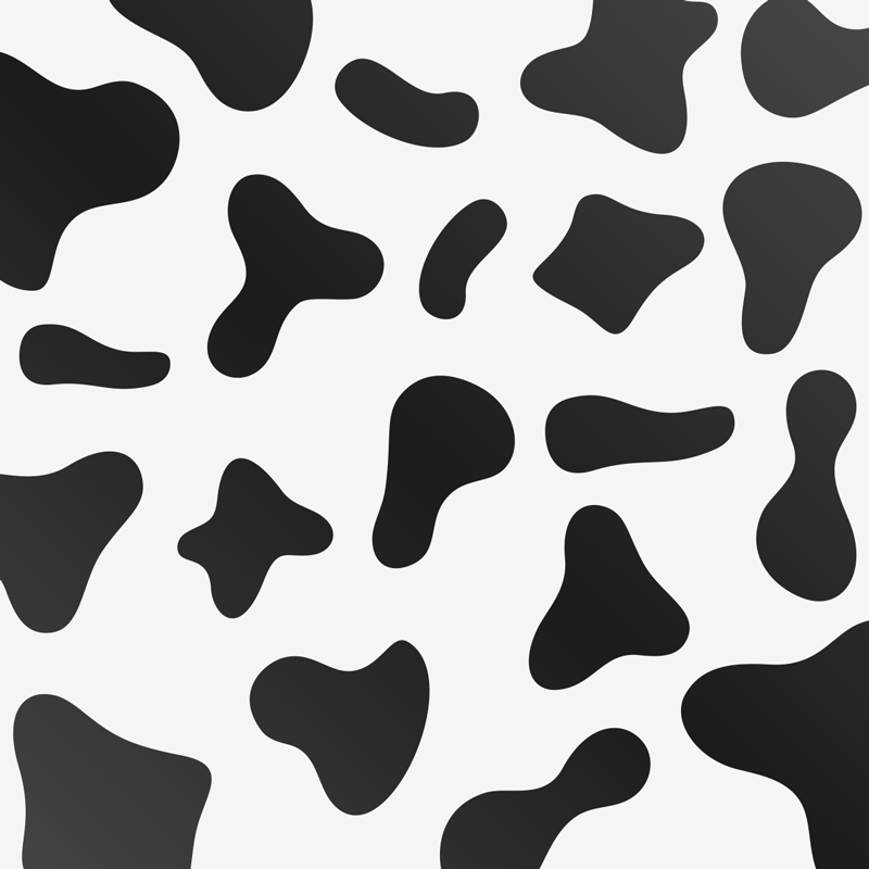 Tapis vinyle animal motif vache noir et blanc - TenStickers