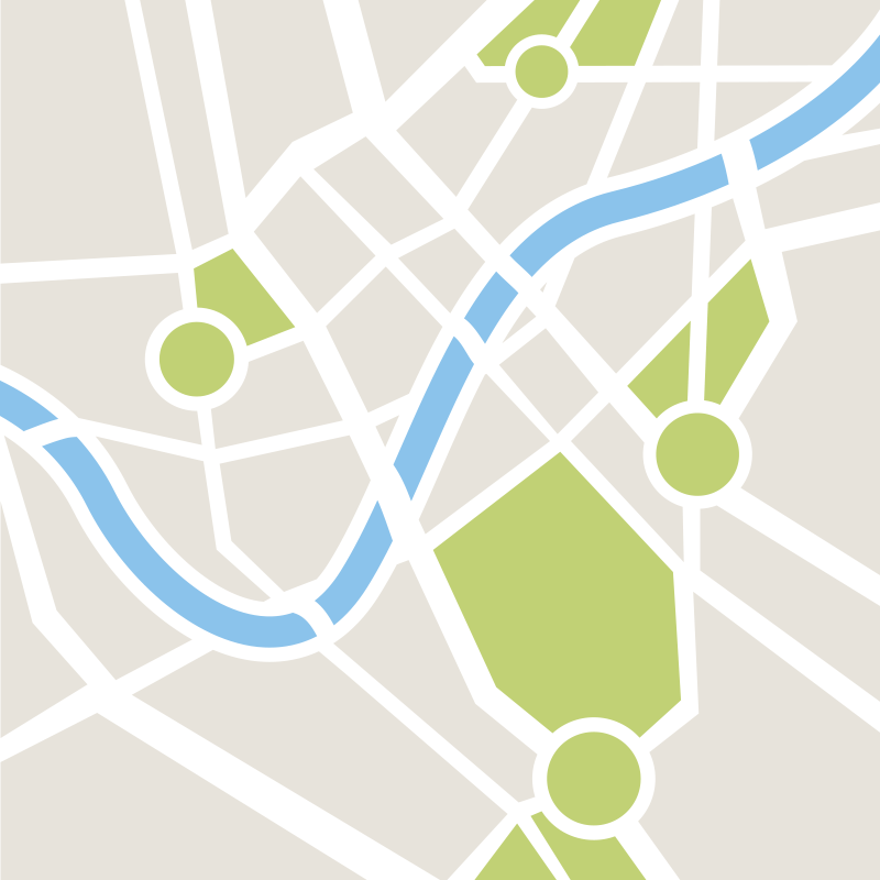 Tapis vinyle pour enfants plan de la ville - TenStickers