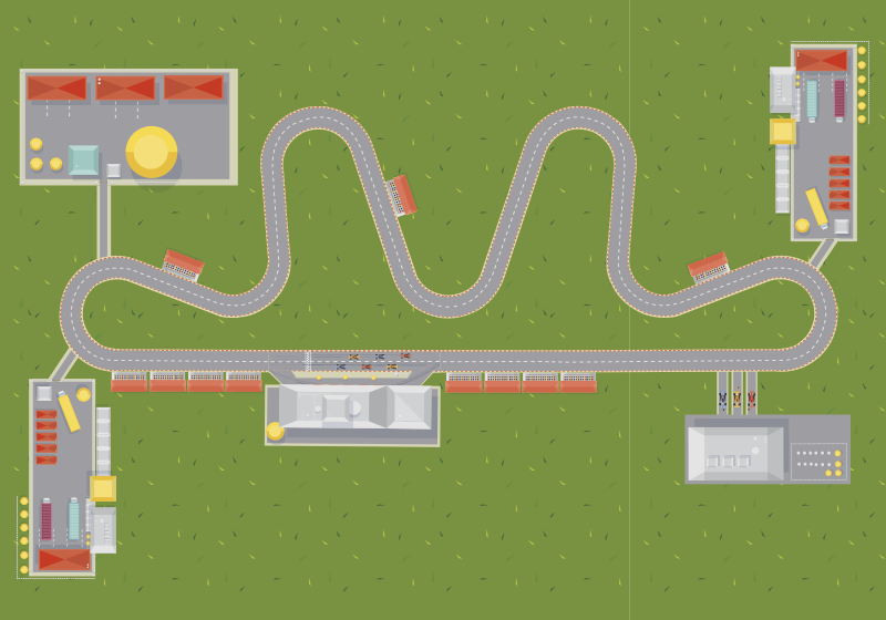 Tapis vinyle autouroute carte routière ludique - TenStickers