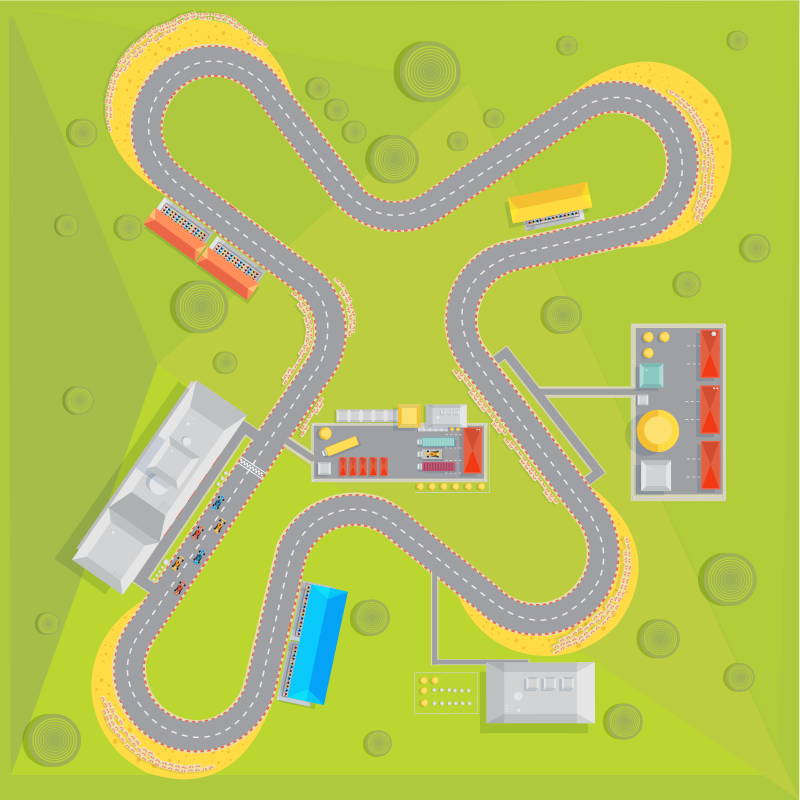 Tapis vinyle pour enfants récréation sur la route - TenStickers