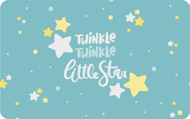 Tapis vinyle pour enfants thème étoilé - TenStickers