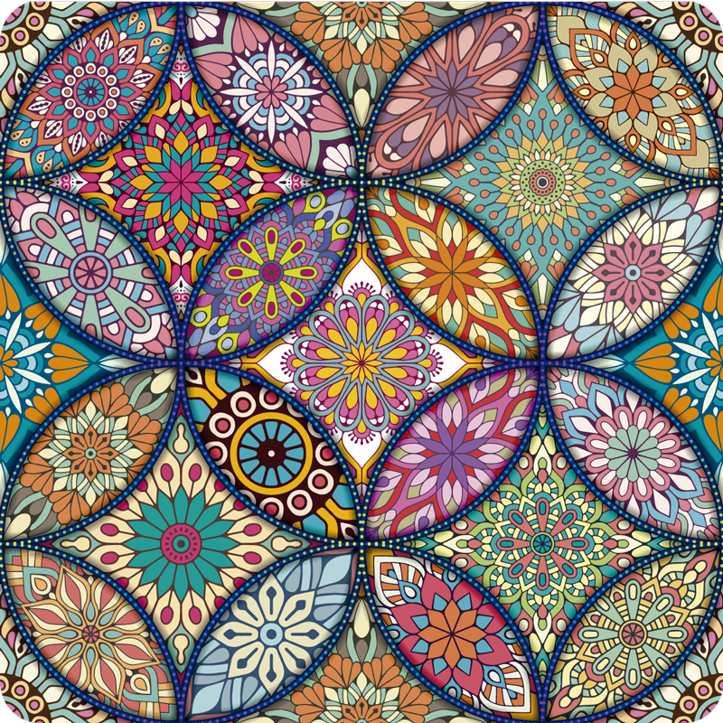 Tapis en vinyle mandalas - TenStickers