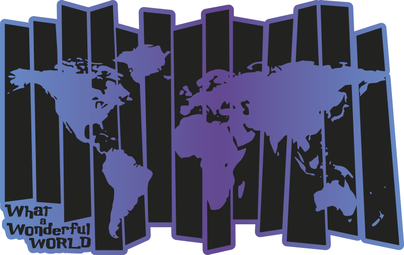 Tapis vinyle carte du monde monde merveilleux - TenStickers