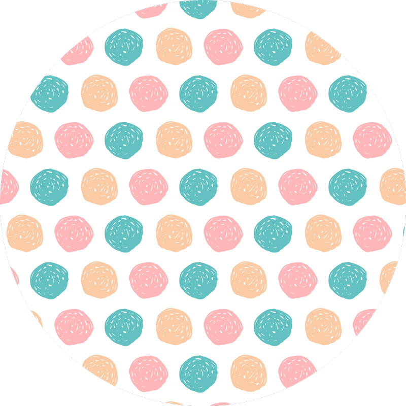 Tapis vinyles géométriques à motif circulaire - TenStickers