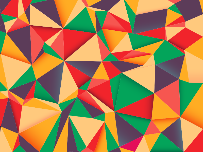 Tapis vinyles géométriques composition triangulaire colorée - TenStickers