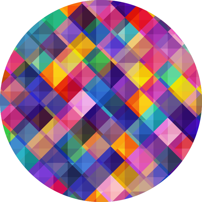Tapis vinyles géométriques cercle géométrique coloré - TenStickers