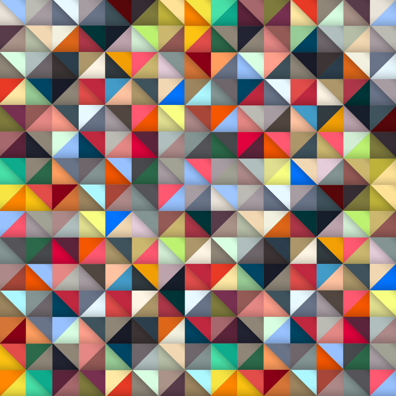 Tapis vinyles géométriques motif triangulaire coloré - TenStickers