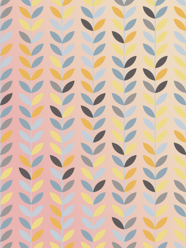 Tapis vinyles géométriques motif de feuille abstrait - TenStickers