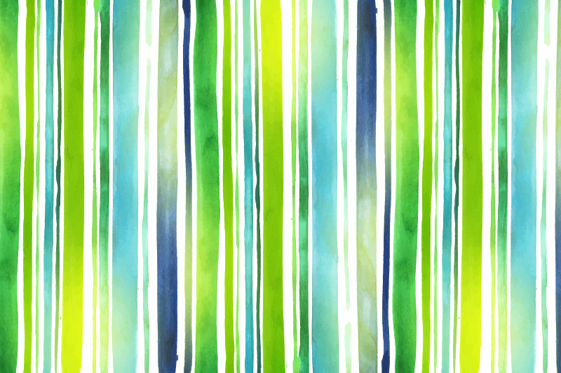 Tapis en vinyle à rayures aquarelles - TenStickers