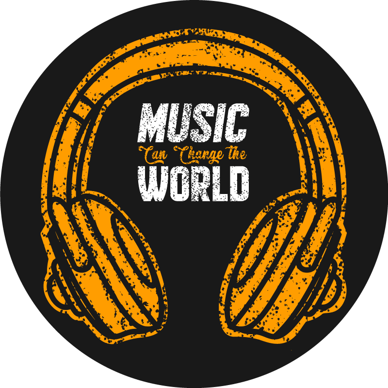 Tapis vinyle citation changement du monde de la musique - TenStickers