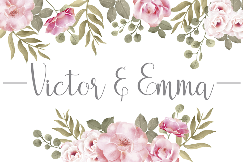 Tapis vinyle avec nom floral personnalisé - TenStickers