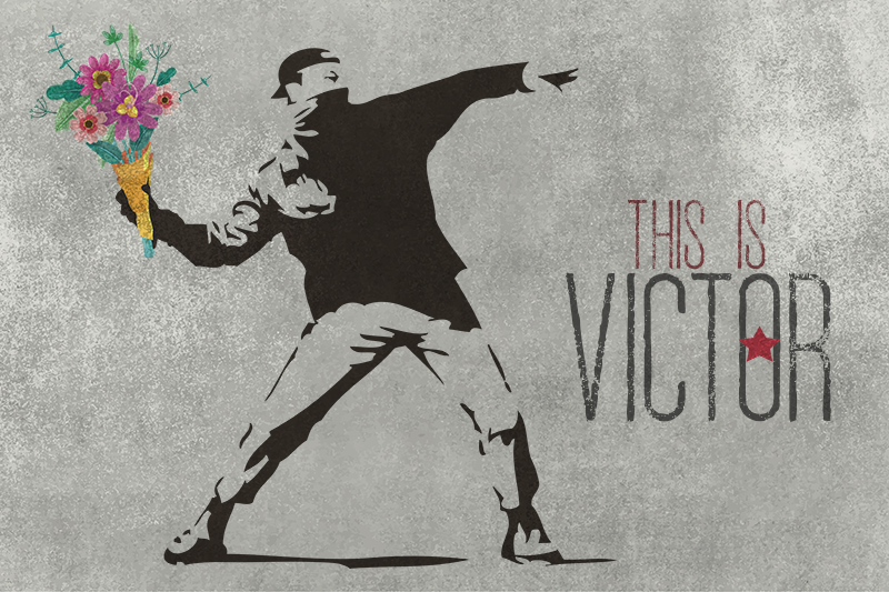 Tapis vinyle avec nom bouquet personnalisé - TenStickers