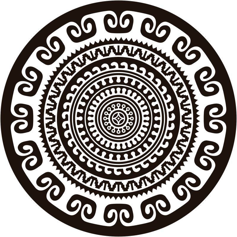 Tapis vinyle mandala cercle de mandalas - TenStickers