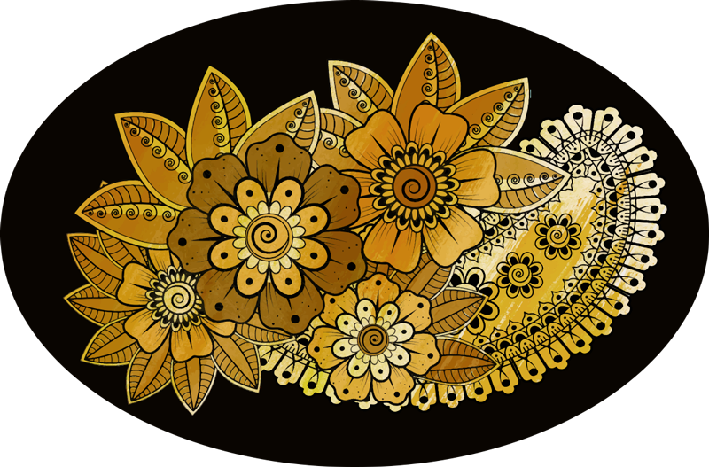 Tapis vinyle mandala détail mandala - TenStickers