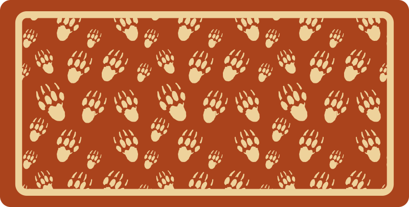 Tapis vinyle animal conception de modèle de patte - TenStickers