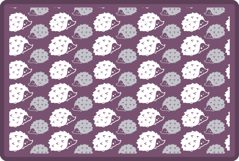 Tapis vinyle pour enfants hérissons de dessin animé - TenStickers