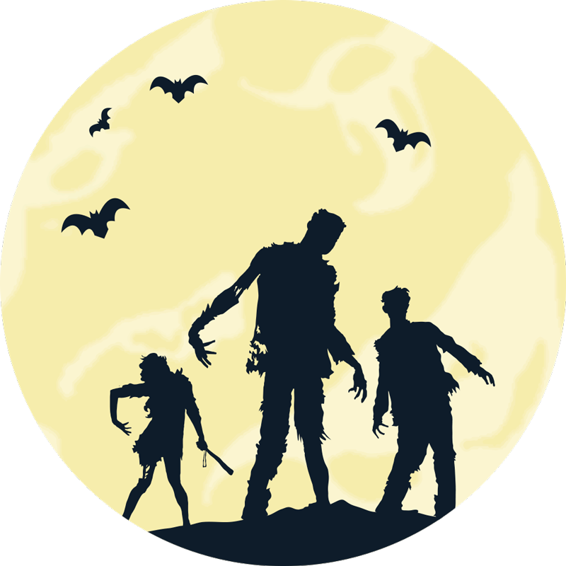 Tapis vinyle pour halloween silhouettes d'halloween - TenStickers