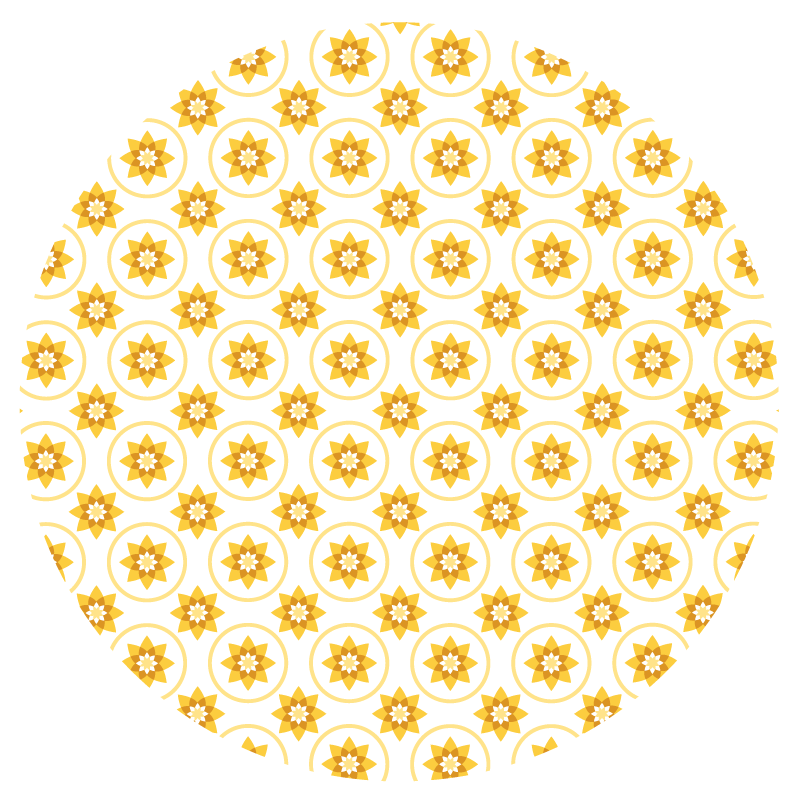 Tapis vinyle fleurs et plantes concept floral jaune - TenStickers