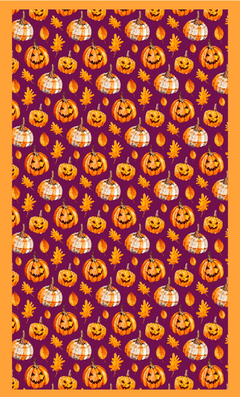 Tapis vinyle pour halloween motif de citrouille - TenStickers