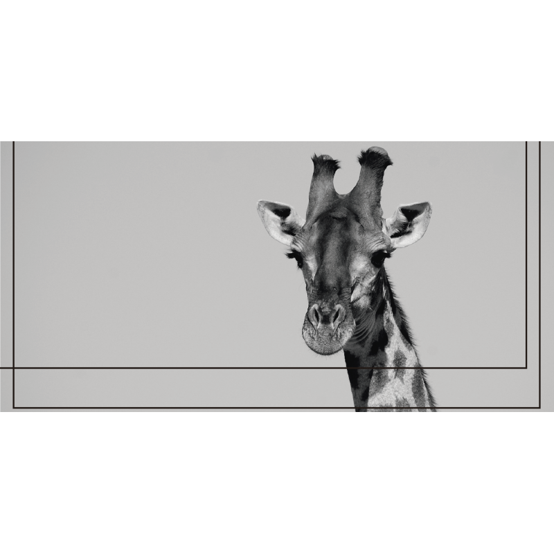 Tapis vinyle animal portrait de girafe - TenStickers