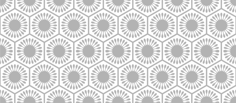 Tapis vinyles géométriques motif rayon de soleil - TenStickers