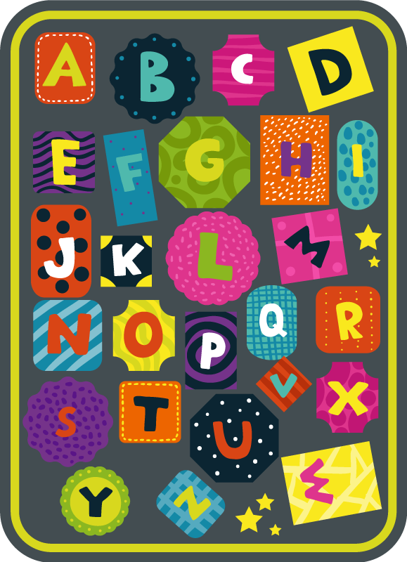 Tapis vinyle alphabet éducatif - TenStickers