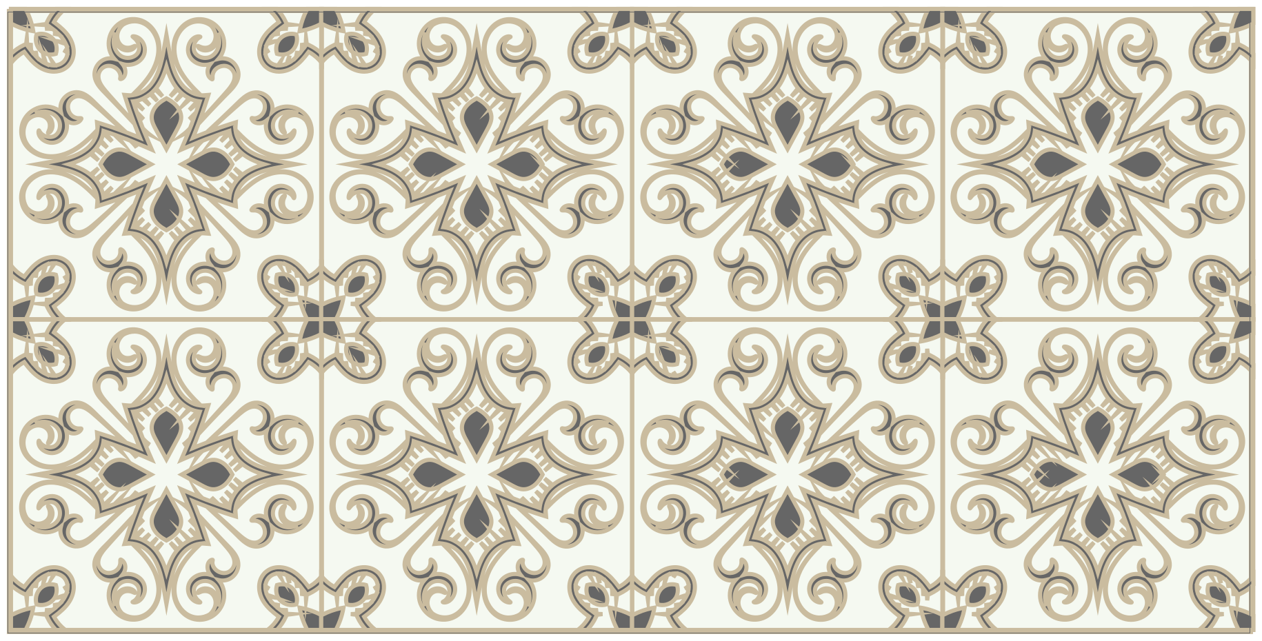 Tapis vinyle motif de mosaïque classique - TenStickers