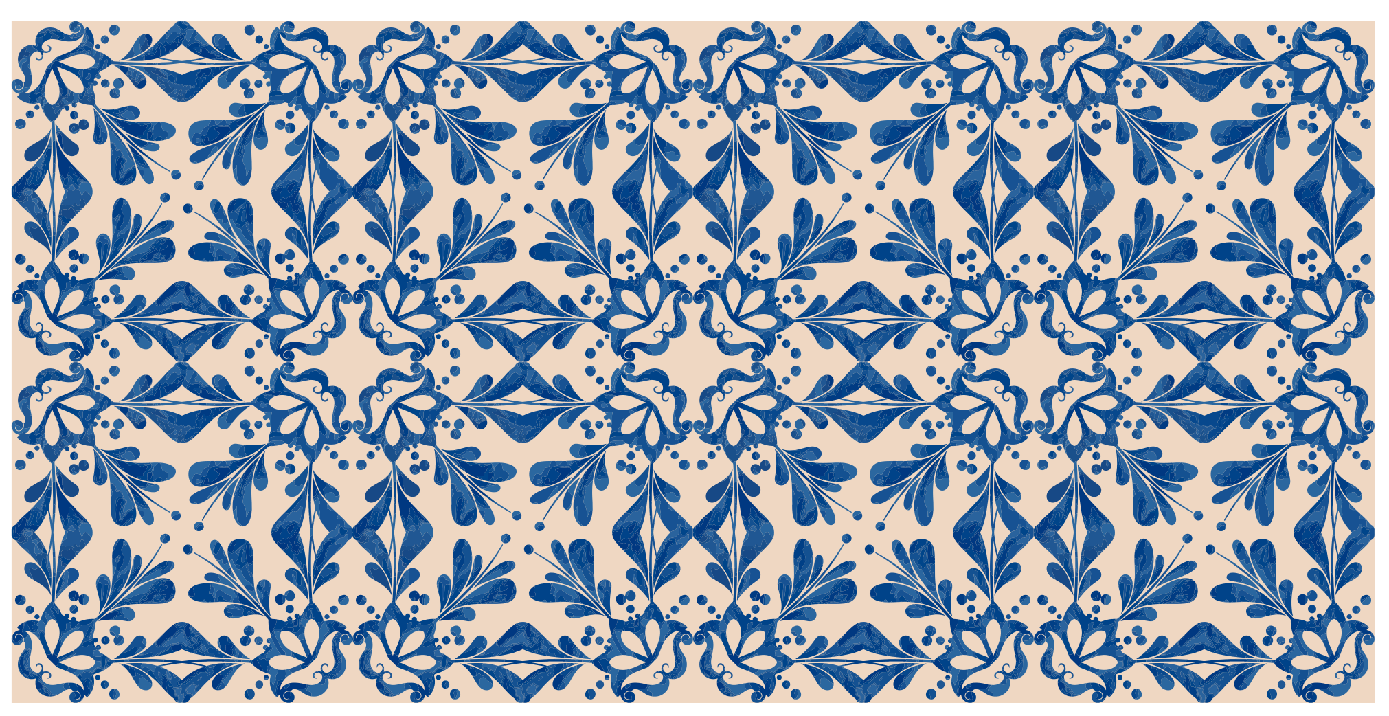 Tapis vinyle fleurs et plantes mosaïque florale élégante - TenStickers