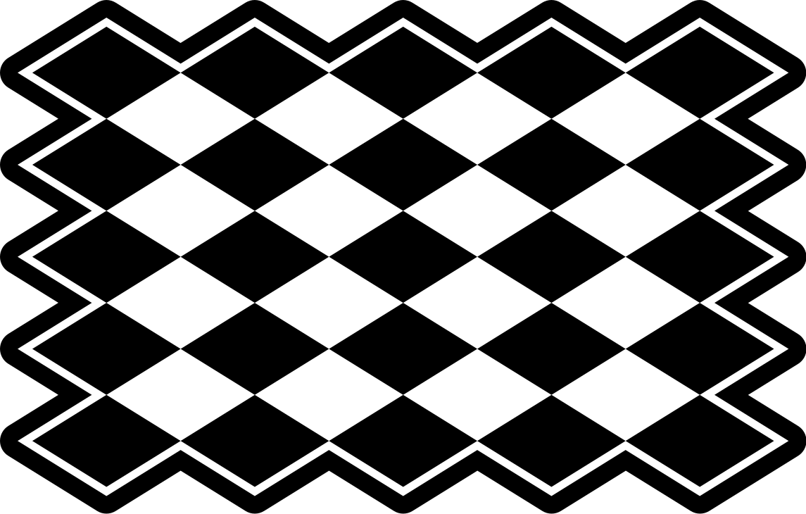 Tapis vinyles géométriques à motif damier - TenStickers