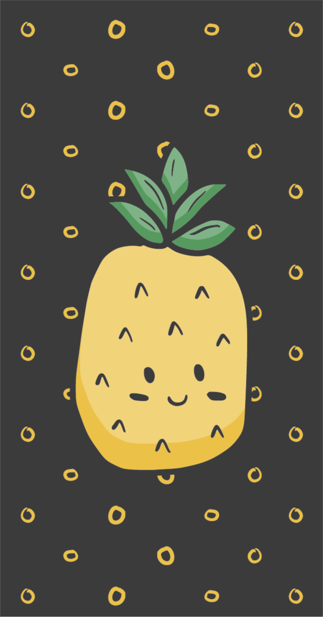 Tapis vinyle pour enfants ananas joyeux - TenStickers