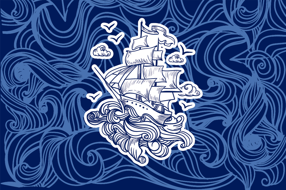 Tapis vinyle pour enfants aventure nautique - TenStickers