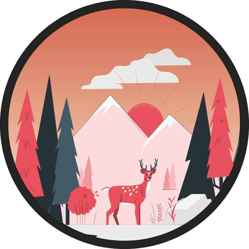 Tapis vinyle nature tableau de paysage naturel paisible - TenStickers