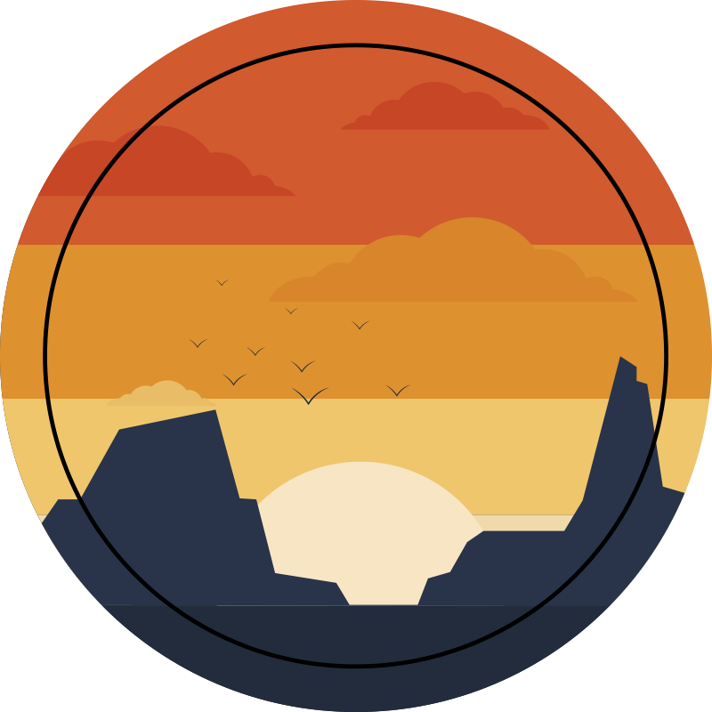 Tapis vinyle nature vue sur le sommet du crépuscule - TenStickers