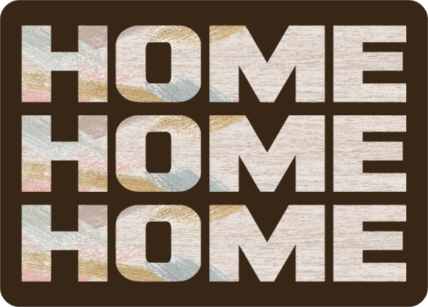 Tapis vinyle citation bienvenue à la maison - TenStickers