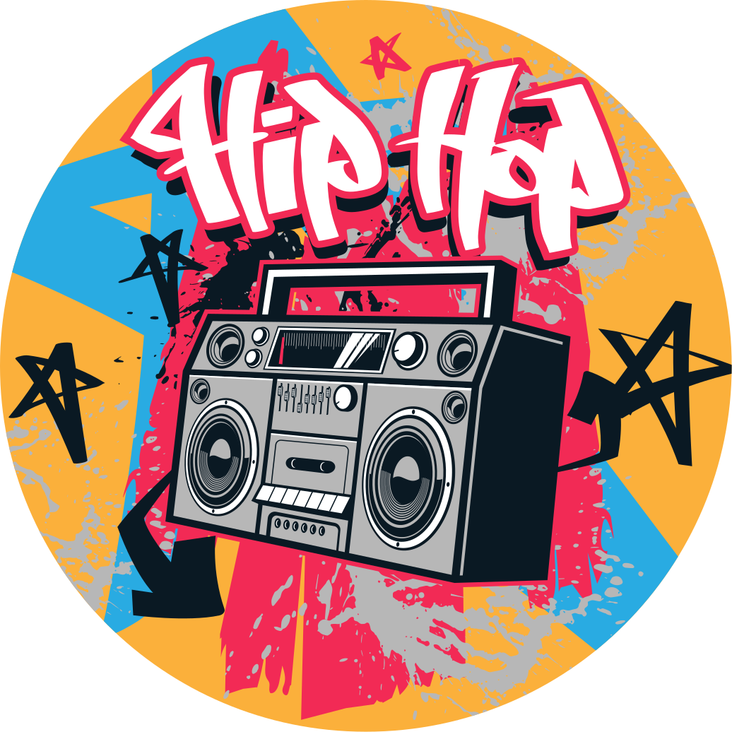 Tapis vinyle ado boombox hip-hop - TenStickers