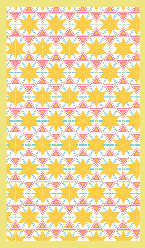 Tapis vinyle cuisine motif géométrique en étoile - TenStickers