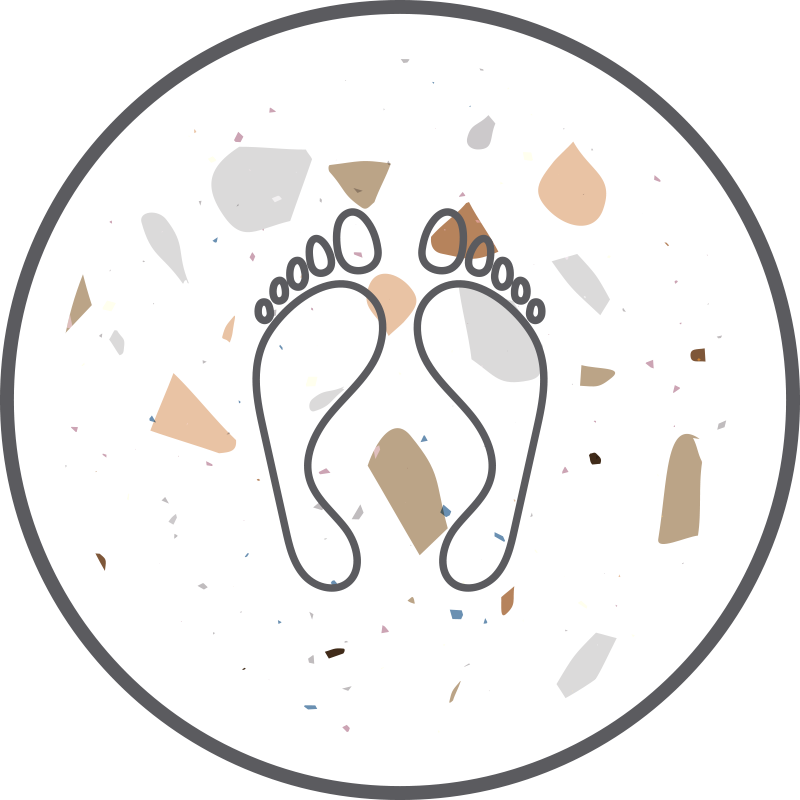 Tapis vinyle salle de bain empreinte abstraite - TenStickers