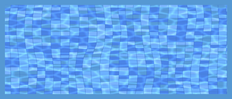 Tapis vinyle textures mosaïque bleue ondulée - TenStickers