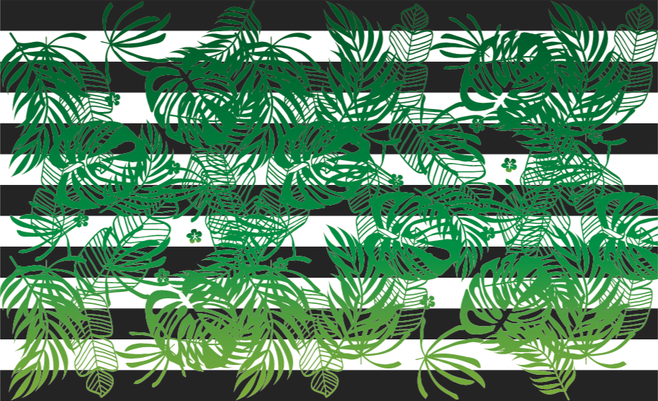 Tapis vinyle fleurs et plantes motif feuilles tropicales - TenStickers