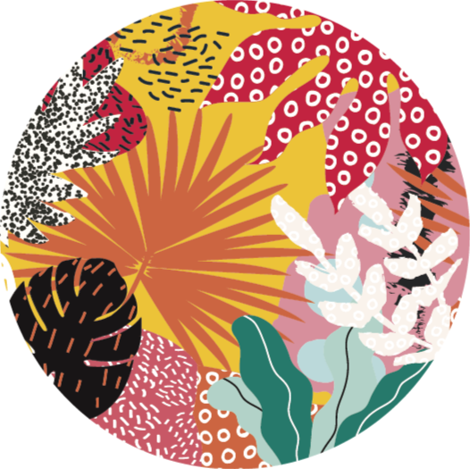 Tapis vinyle fleurs et plantes harmonie botanique tropicale - TenStickers