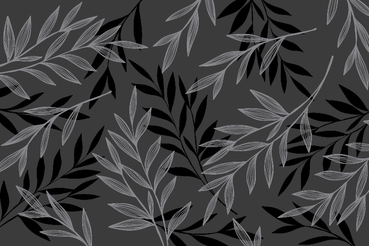 Tapis vinyle fleurs et plantes silhouette feuillue - TenStickers